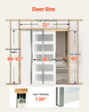 Vevor Sliding Pocket Door 36" x 80" Frosted Glass with Hardware Kit New
