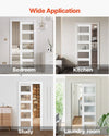 Vevor Sliding Pocket Door 36" x 80" Frosted Glass with Hardware Kit New