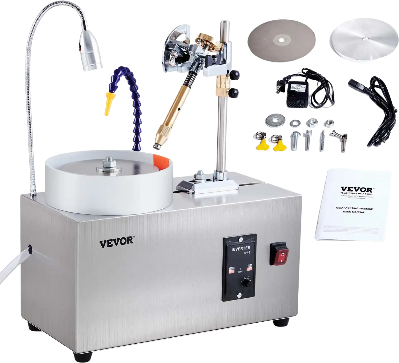 Vevor Gem Faceting Machine Rock Polisher 0-96° Adjustment 2980RPM 180W New