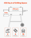 Vevor Wood Pellet Grill Smoker 500°F Max Temp 456 Sq.in Cooking Area New