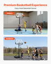 Vevor Basketball Hoop Portable 10' Height Adjustable with 48" Backboard New