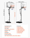 Vevor Portable Basketball Hoop 10' Adjustable Height 48" Backboard New