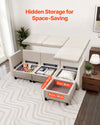 Vevor Modular Sectional Sofa 3-Seater with Hidden Storage and Ottoman New