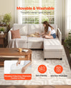 Vevor Modular Sectional Sofa 3-Seater with Hidden Storage and Ottoman New
