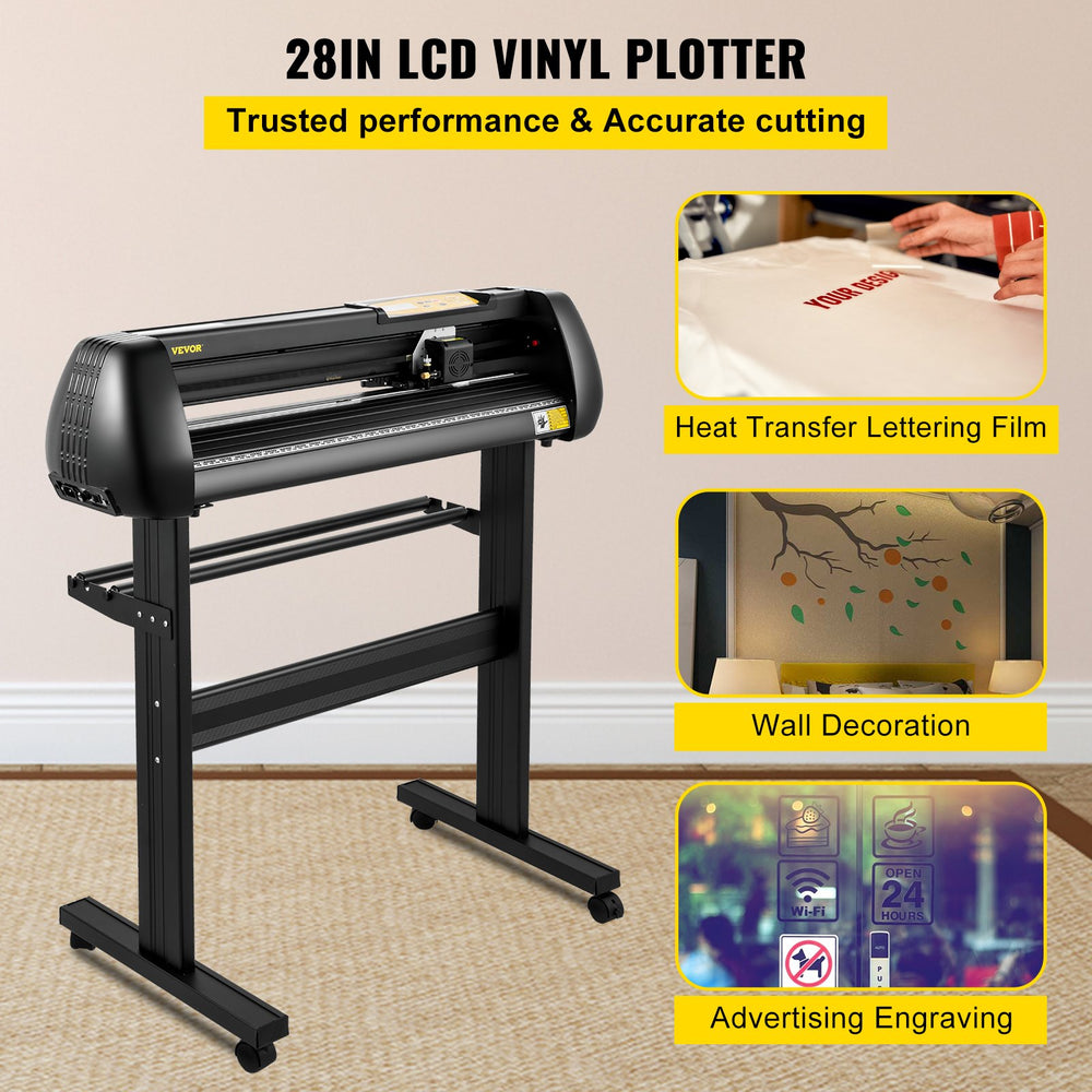 Vevor Line Free Vinyl Cutter Plotter Machine 28" with Floor Stand LCD Display New