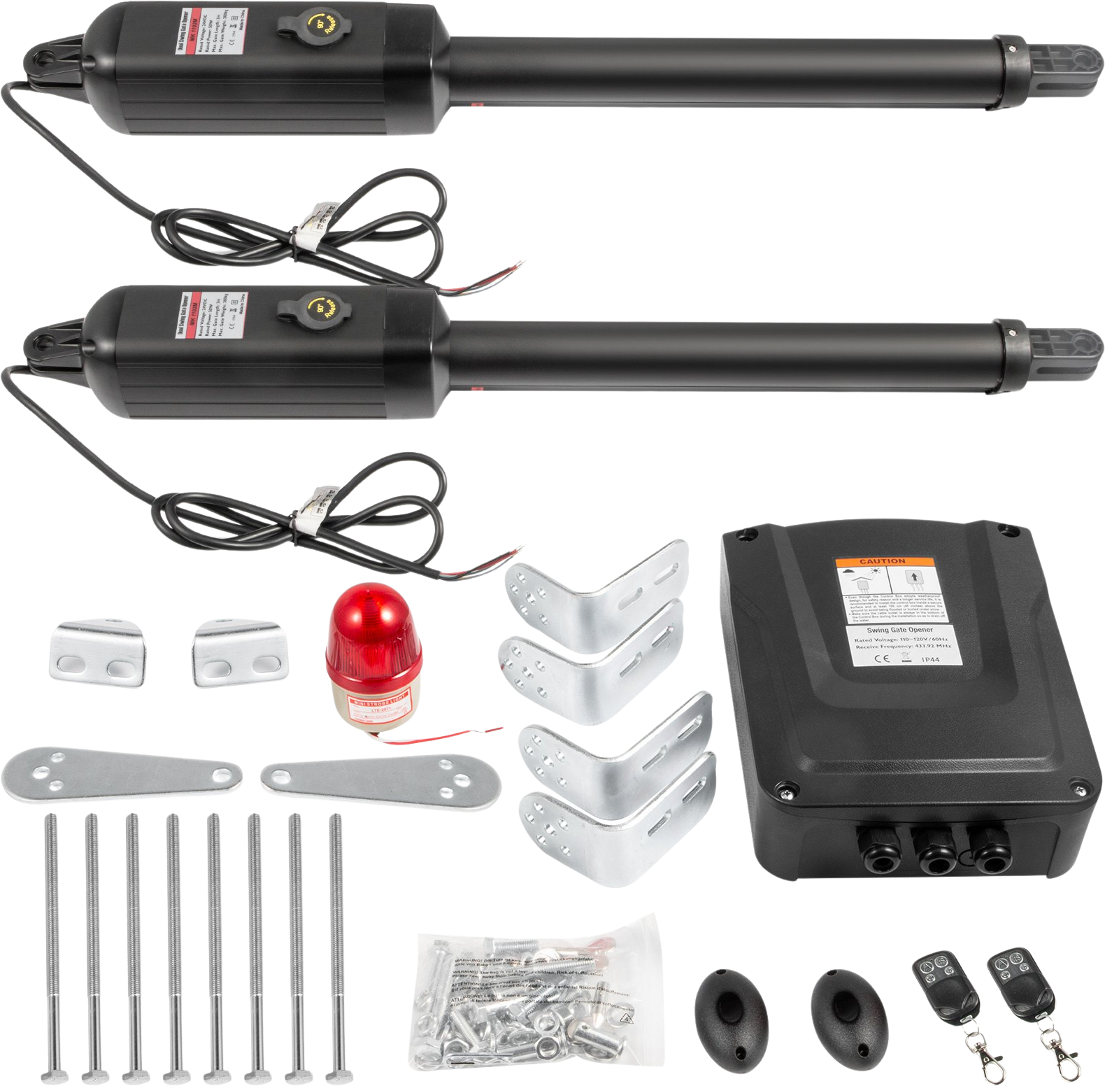 Vevor Dual Swing Automatic Gate Opener Kit with Remote Control 660 Lbs Capacity 50W New