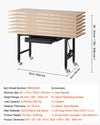 Vevor Workbench on Wheels 60 x 24 in. Oak Top with Drawer Power Outlets New