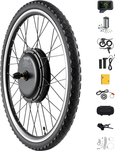 electric bicycle modification kits Vevor Electric Bike Conversion Kit 26" Front Wheel Hub Motor 48V 1000W – FactoryPure