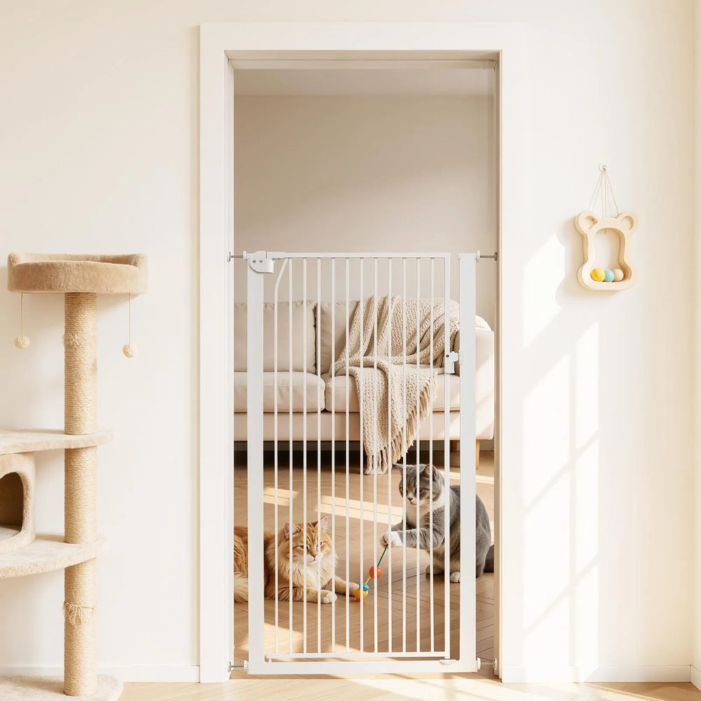 Vevor Pet Gate Extra Tall Adjustable 29-41" Wide 56" High White New