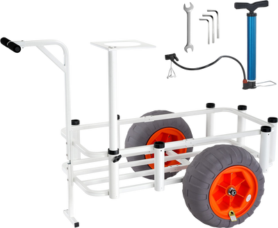 Vevor Beach Fishing Cart with 8 Rod Holders 16