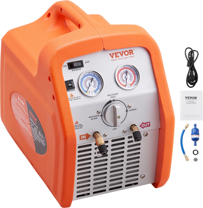 Vevor Refrigerant Recovery Machine Portable 3/4 HP with High Pressure Protection 120V New