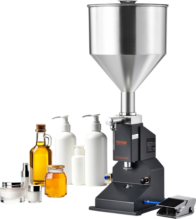 Vevor Pneumatic Liquid Filling Machine 5-50mL Bottle Filler with Pedal New