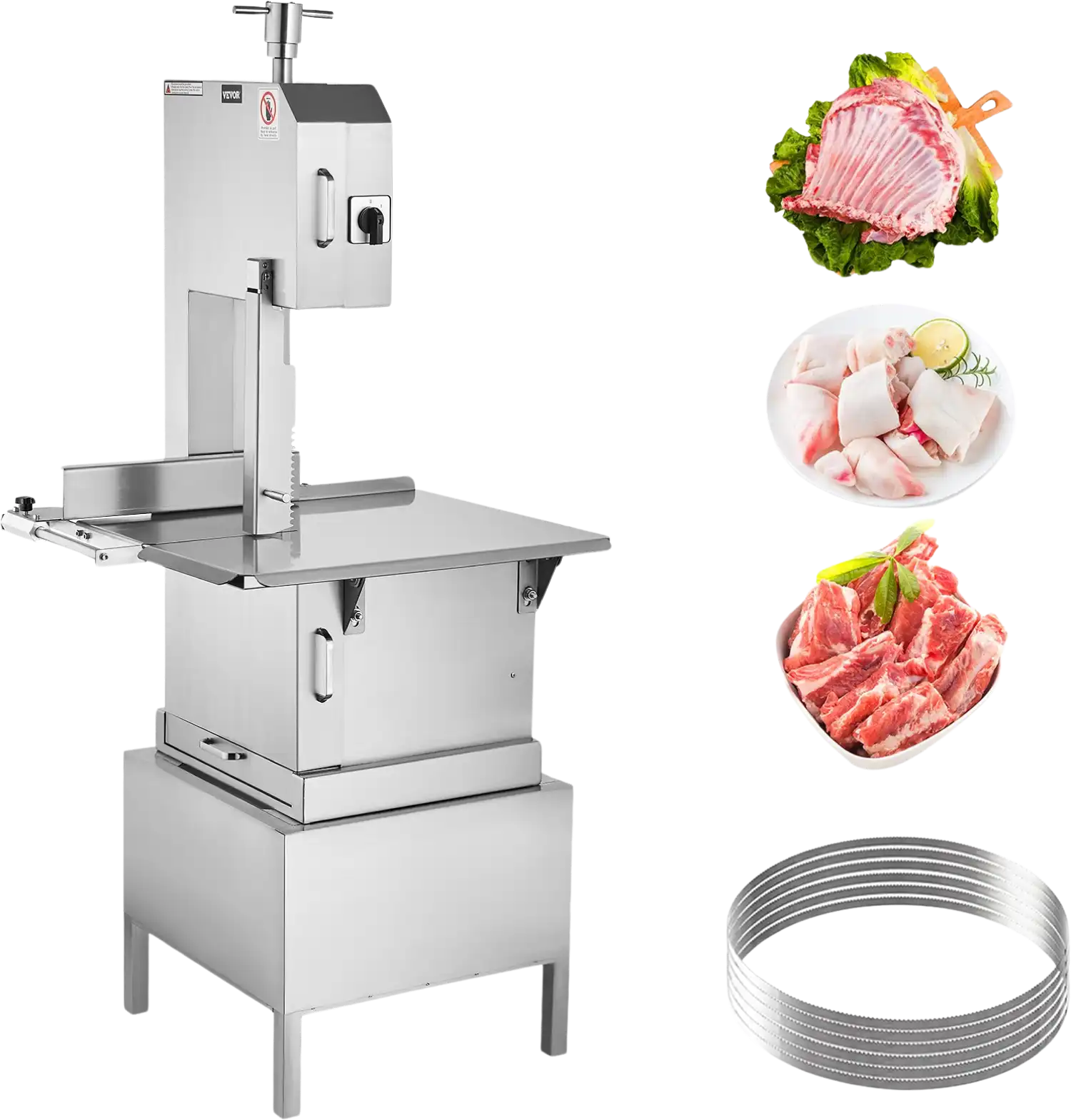 Vevor Commercial Electric Meat Bandsaw 2200W Stainless Steel 0.16
