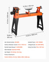 Vevor Woodworking Lathe 2 HP Variable Speed 18 x 40 in Workbench New