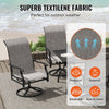 Vevor 5 Piece Patio Dining Set Outdoor Table with Umbrella Hole and Swivel Chairs New