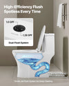 Vevor One-Piece Toilet Elongated Vortex Dual Flush 1/1.28 GPF New