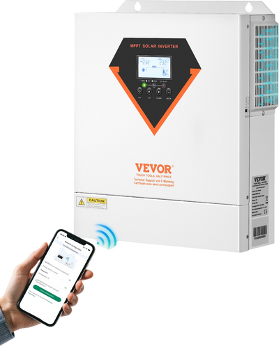 Vevor Hybrid Solar Inverter 3500W 1 Phase 24V DC to 220/230V AC with MPPT Solar Controller New