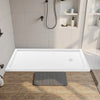 Vevor Shower Pan 60 x 32 in. Single Threshold Acrylic Slip-Resistant with Right Drain Kit New