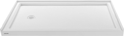 Vevor Shower Pan 60 x 36 in. Single Threshold Acrylic Slip-Resistant with Left Drain Kit New