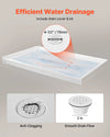 Vevor Shower Pan 60 x 36 in. Single Threshold Acrylic Slip-Resistant with Right Drain Kit New