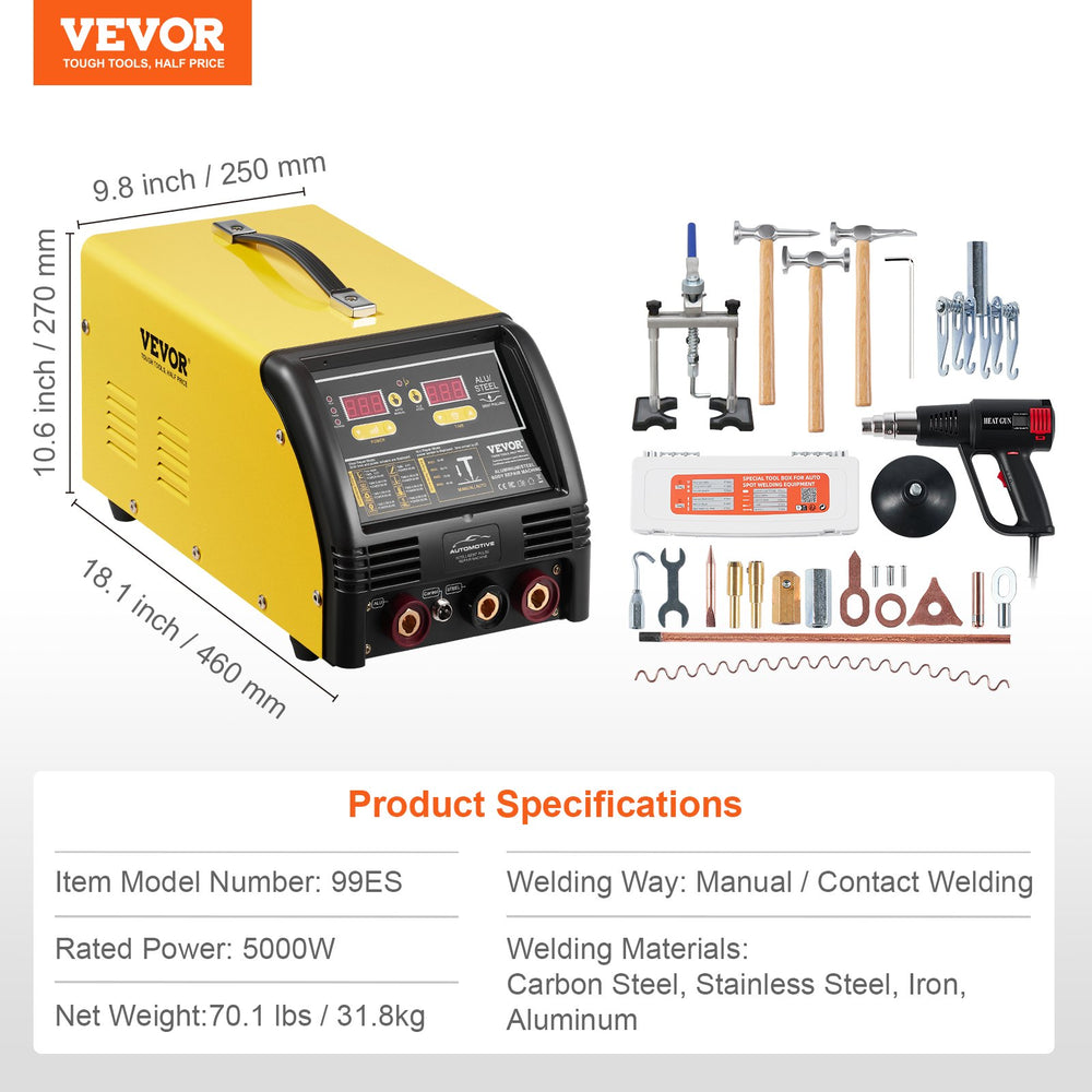 Vevor Dual Pro Stud Welder 5KW for Steel & Aluminum Panels New