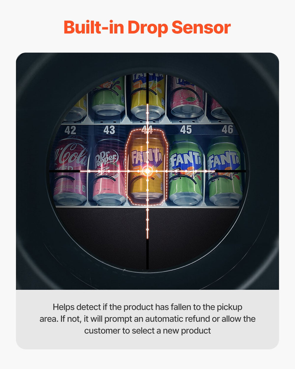 Vevor Vending Machine Refrigerated 36 Slots with ICT Bill/Coin Acceptor New