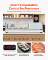 Vevor Display Case Refrigerator 4-Pan 1.5 Cu. Ft with LED Lighting Temp Control New