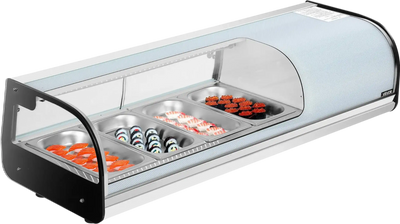 Vevor Display Case Refrigerator 4-Pan 1.5 Cu. Ft with LED Lighting Temp Control New