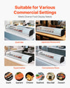 Vevor Commercial Display Case Refrigerator 2.5 Cu. Ft 7-Pan LED Lighting Temp Control New