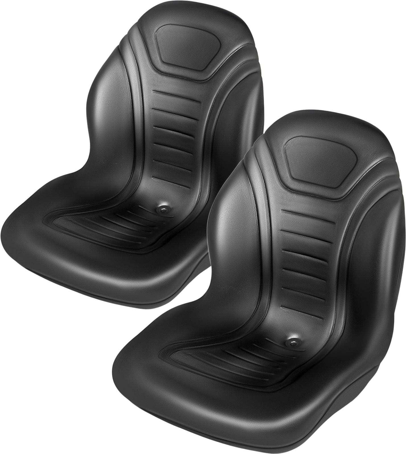 Vevor Universal Tractor Seat Replacement with Mounting Bolt Patterns Black Vinyl (2 Pack) New