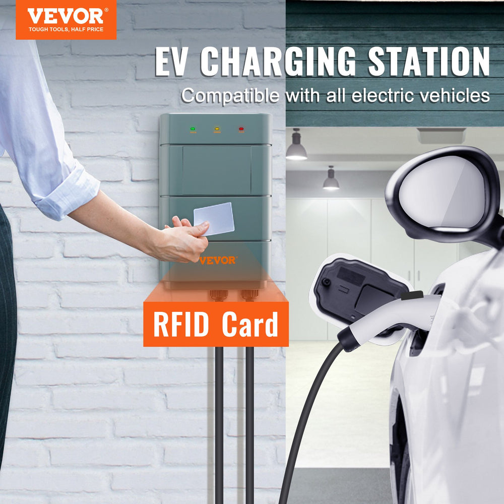 Vevor Level 2 EV Charging Station 0-40A Adjustable 240V NEMA 14-50 Plug with WiFi New