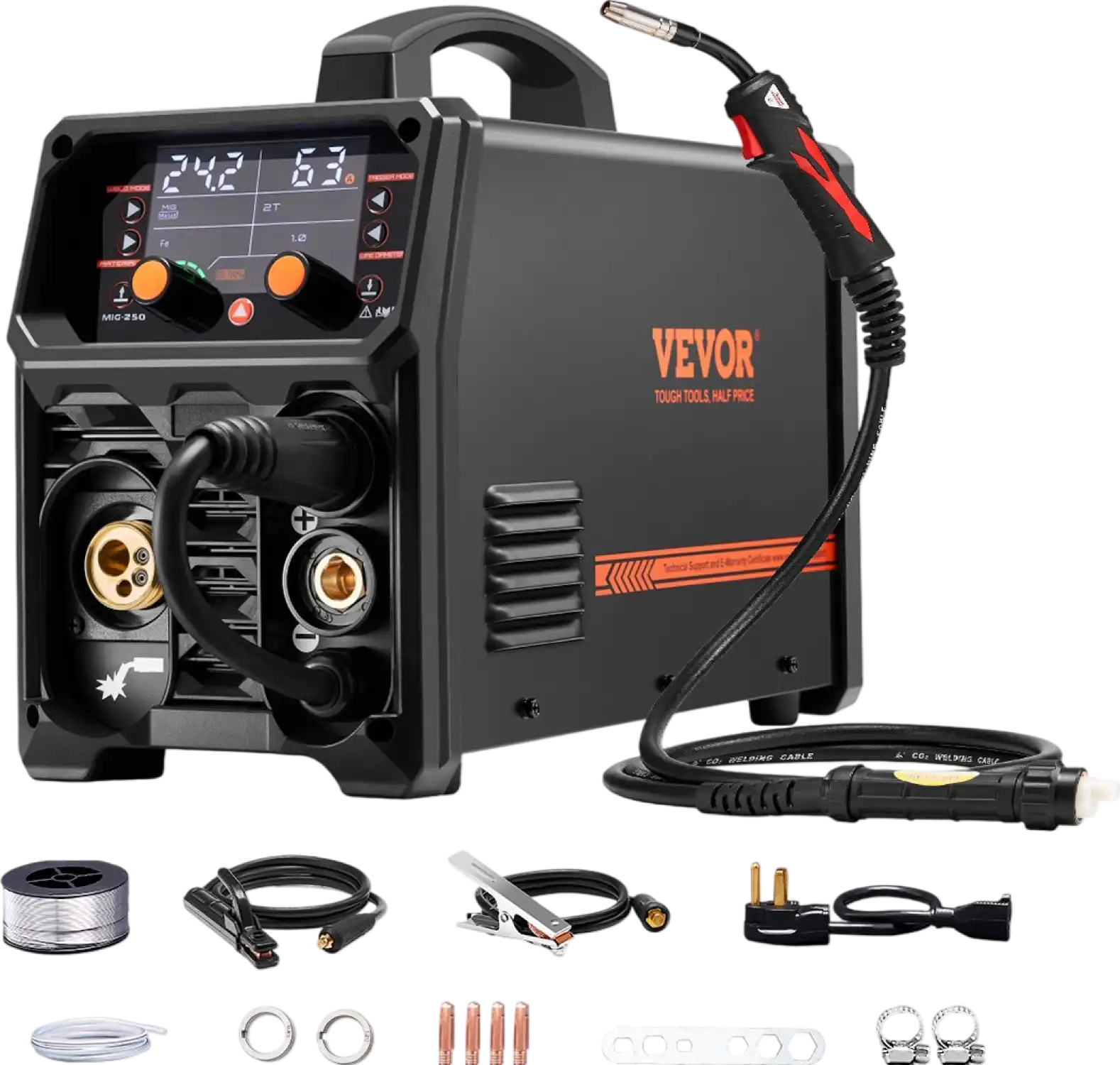 Vevor MIG Welder Multifunction Machine 250A Output Current Dual Voltage New