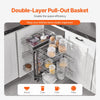 Vevor Cabinet Organizer Blind Corner Pull Out 3 Tier 6 Shelf Chrome Basket New