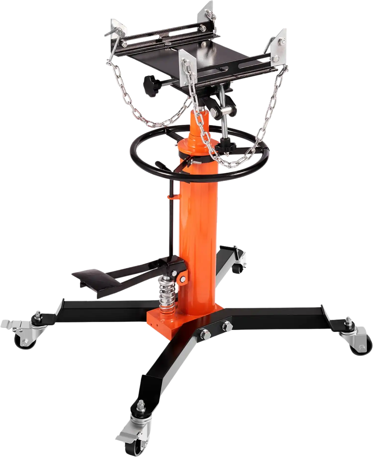 Vevor Hydraulic Transmission Jack 1322 Lbs Capacity 360° Swivel Wheels New