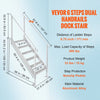 Vevor Dock Ladder 43"-51" Adjustable Height 500 Lbs. Load Capacity 6 Steps Aluminum New