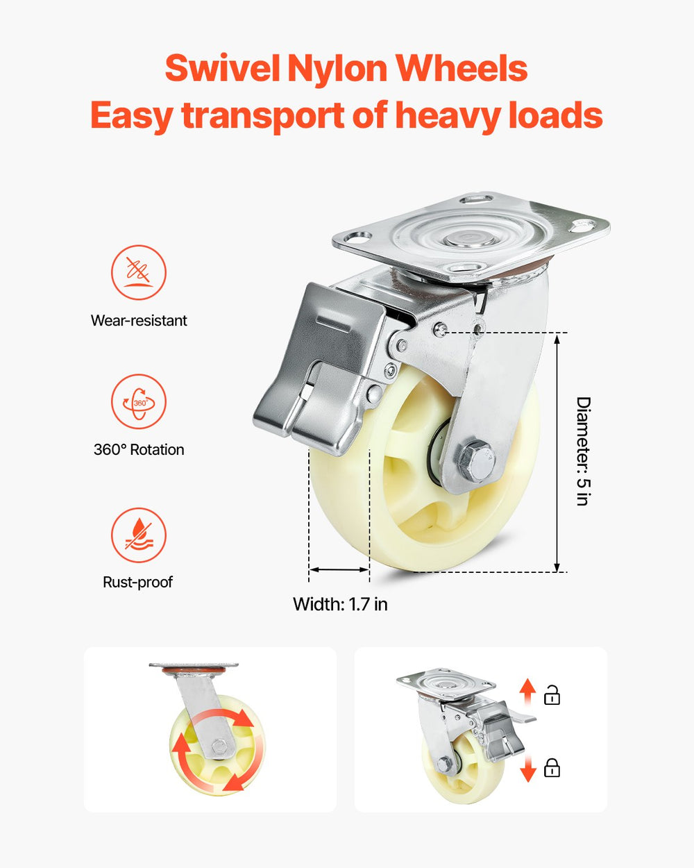 Vevor Watercraft Dolly PWC 1800 Lbs Load Capacity Jet Ski Storage Cart New