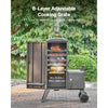 Vevor Charcoal Offset Smoker with Side Firebox 6 Adjustable Grates Thermometer New