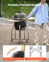 Vevor Charcoal Smoker and Grill 18" Kamado Ceramic with Built-in Thermometer New