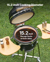 Vevor Charcoal Smoker and Grill 18" Kamado Ceramic with Built-in Thermometer New