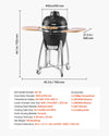 Vevor Charcoal Smoker and Grill 18" Kamado Ceramic with Built-in Thermometer New
