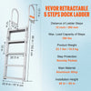 Vevor Dock Ladder 5 Steps 66.9-78.9 in. Retractable Aluminum Alloy 350 lb. Capacity New