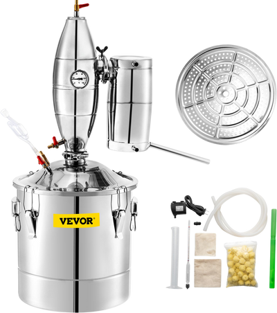 Vevor Alcohol Distiller 50L 13.2 Gallon Stainless Steel Wine Whiskey Home Brewing Kit New