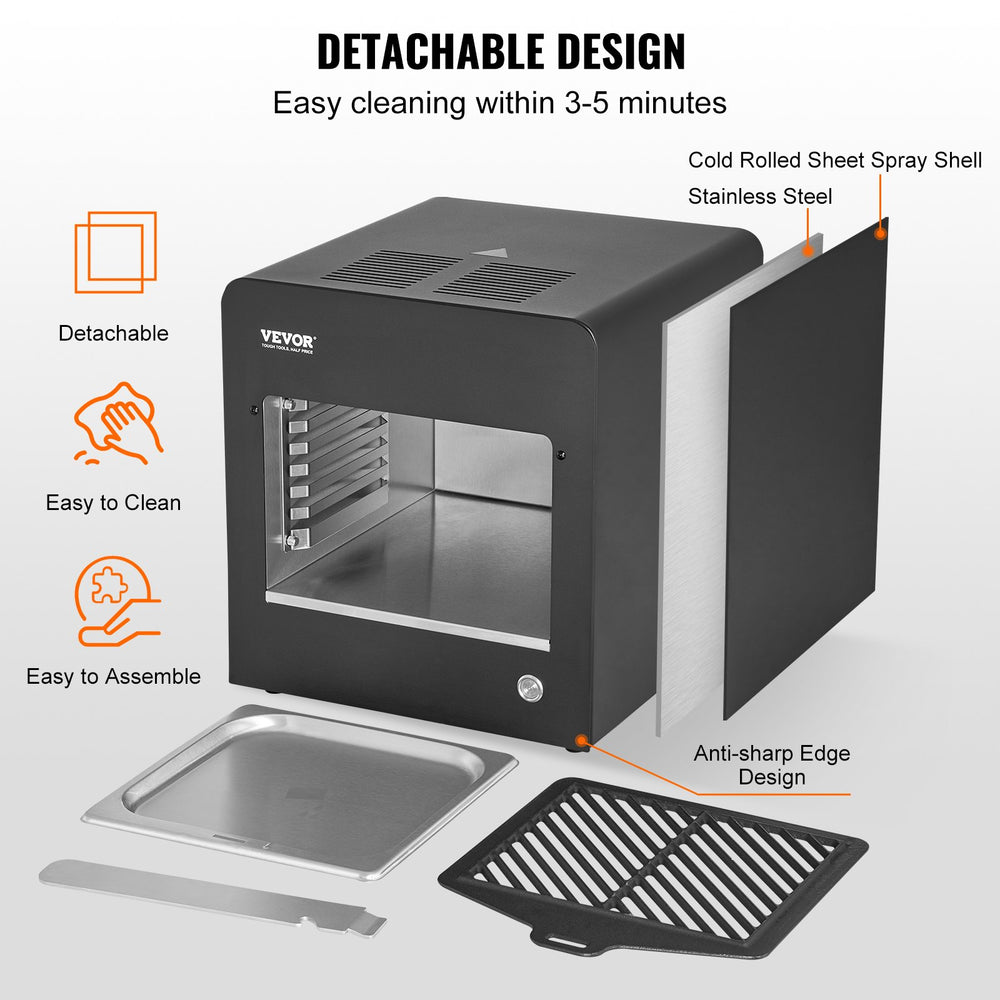 Vevor Electric Grill 1800W Smokeless Infrared Broiler Stainless Steel New