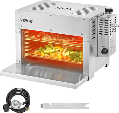 Vevor Propane Grill 1500°F Infrared Broiler with 6-Tier Rack Stainless Steel New