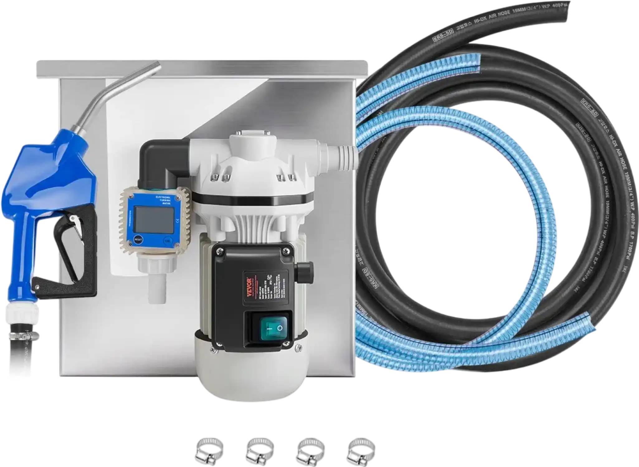 Vevor DEF Transfer Pump Kit 10.5 GPM for Diesel Exhaust Fluid with Bracket Auto Nozzle 110V New