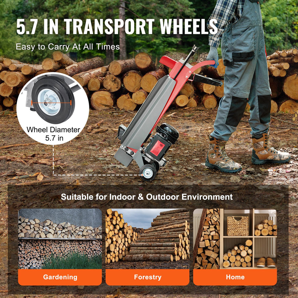 Vevor Electric Log Splitter 6.5 Ton Splitting Force 3400 RPM with 1.75 HP Motor New