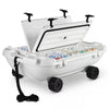 Vevor Floating Cooler 40 Qt Ice Chest with Dry Storage Wheels and Tow Rope New