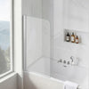 Vevor Bathtub Shower Door Frameless Pivot Tub Door 27.5" x 55" Silver New