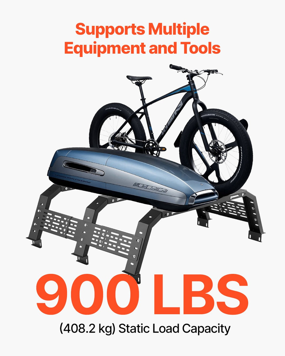 Vevor Overland Truck Bed Rack 900 Lbs Capacity for Mid-Size Pickups New