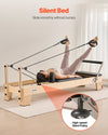 Vevor Pilates Reformer Wood Workout Machine Non-Folding with 6 Resistance Springs New
